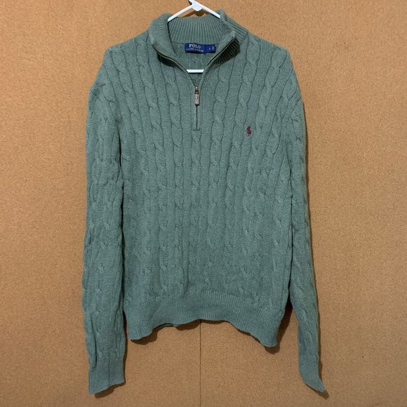 ralph lauren men's cable knit sweater